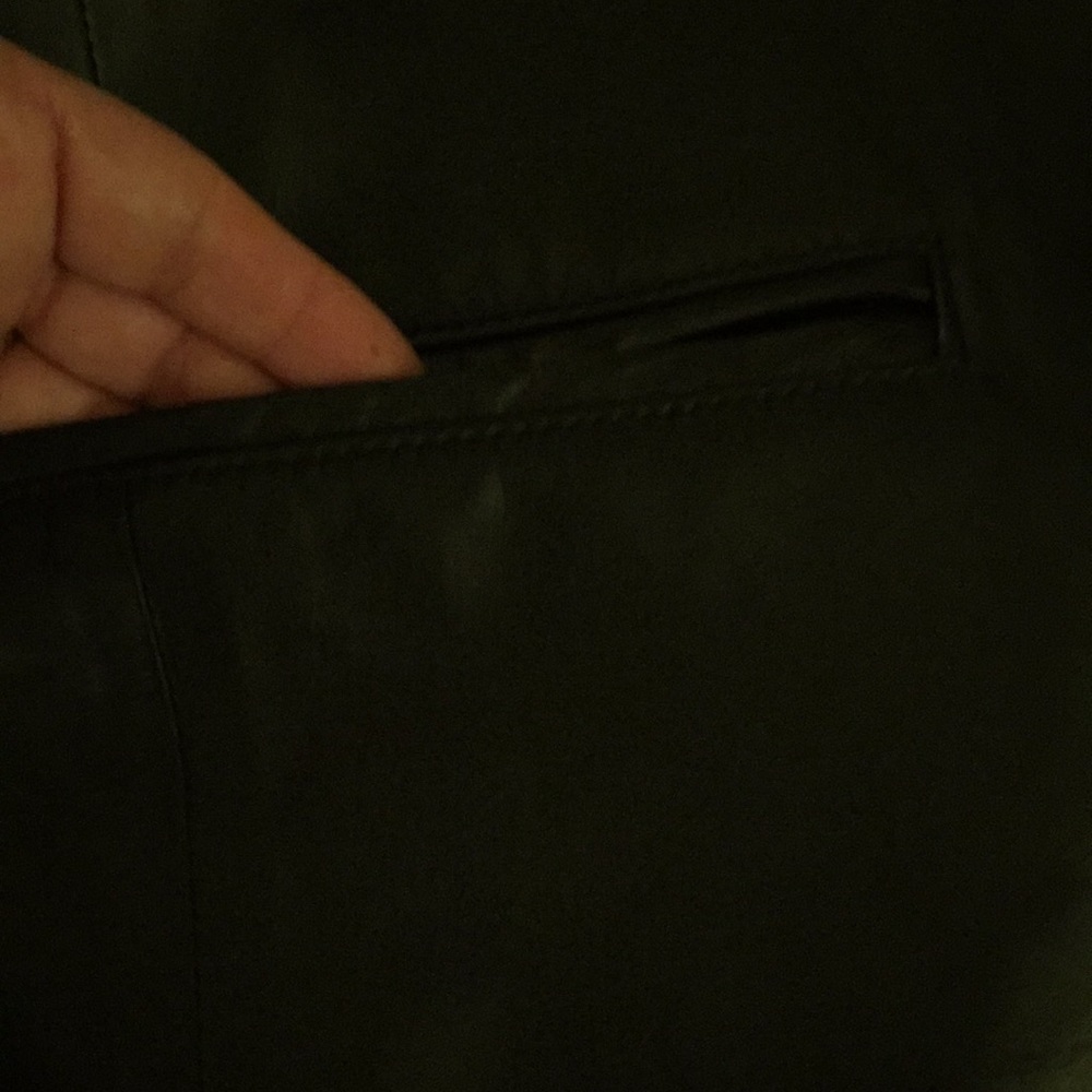 Classic Remy Leather Black 2 Button Blazer Size44 - Picture 6 of 9